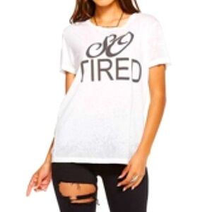 Chaser SO TIRED Graphic Short Sleeve Tee M